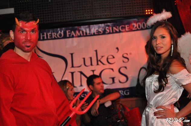 Left shoulder or right shoulder?  Either choice made a difference at last night's EDEN fundraiser for Luke's Wings.